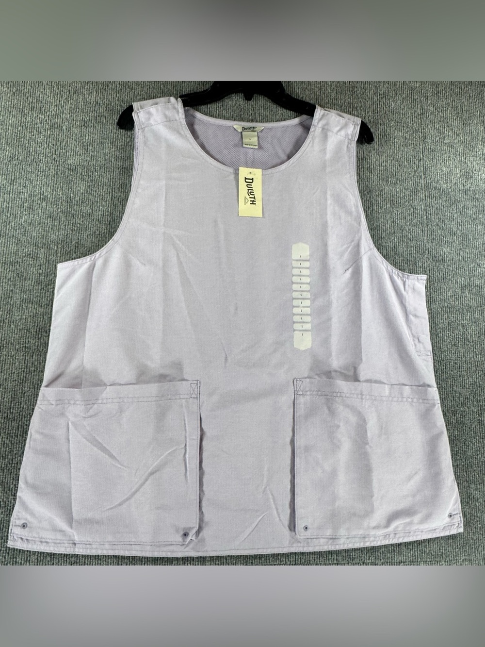 NWT Duluth Trading Co Gardening Vest Apron Smock Pocket Lavender Purple L Gorpco